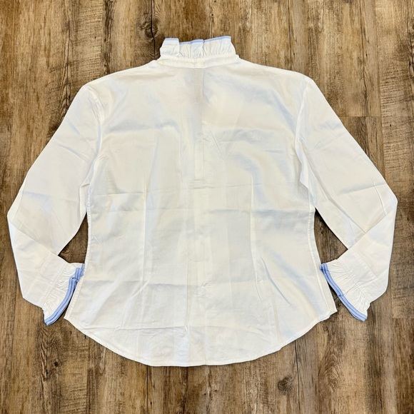 Haute Home Linens St. Moritz pajamas set with blue ice trim boutique Size Lg - Picture 10 of 15